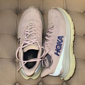 Hoka Women's Blush and Navy Athletic Shoes